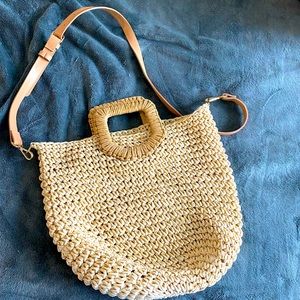 Zara Straw satchel bag